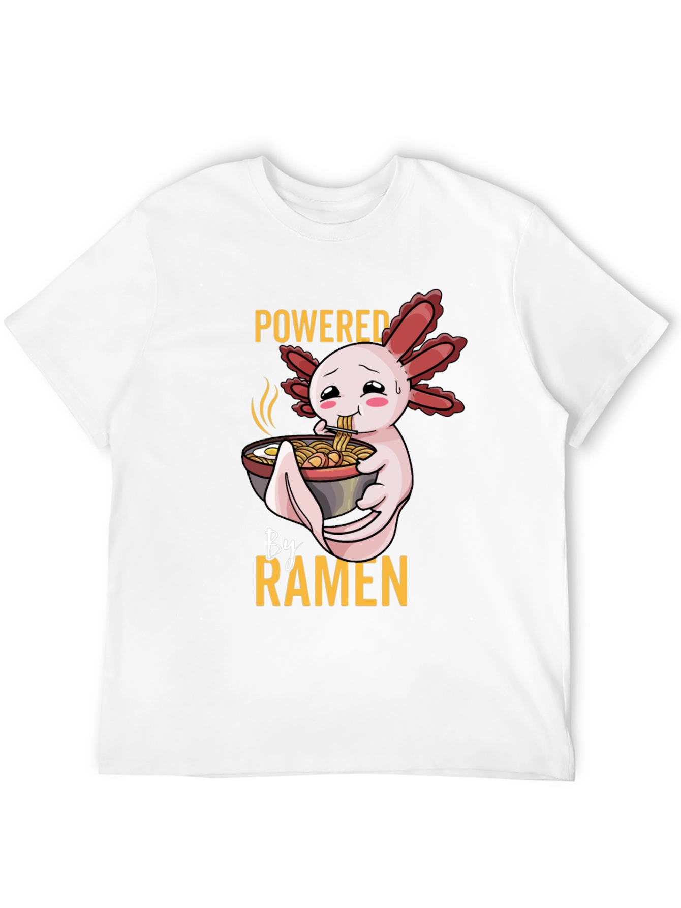 Powered by Ramen Axolotl Black T-Shirt
