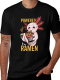 Powered by Ramen Axolotl Black T-Shirt