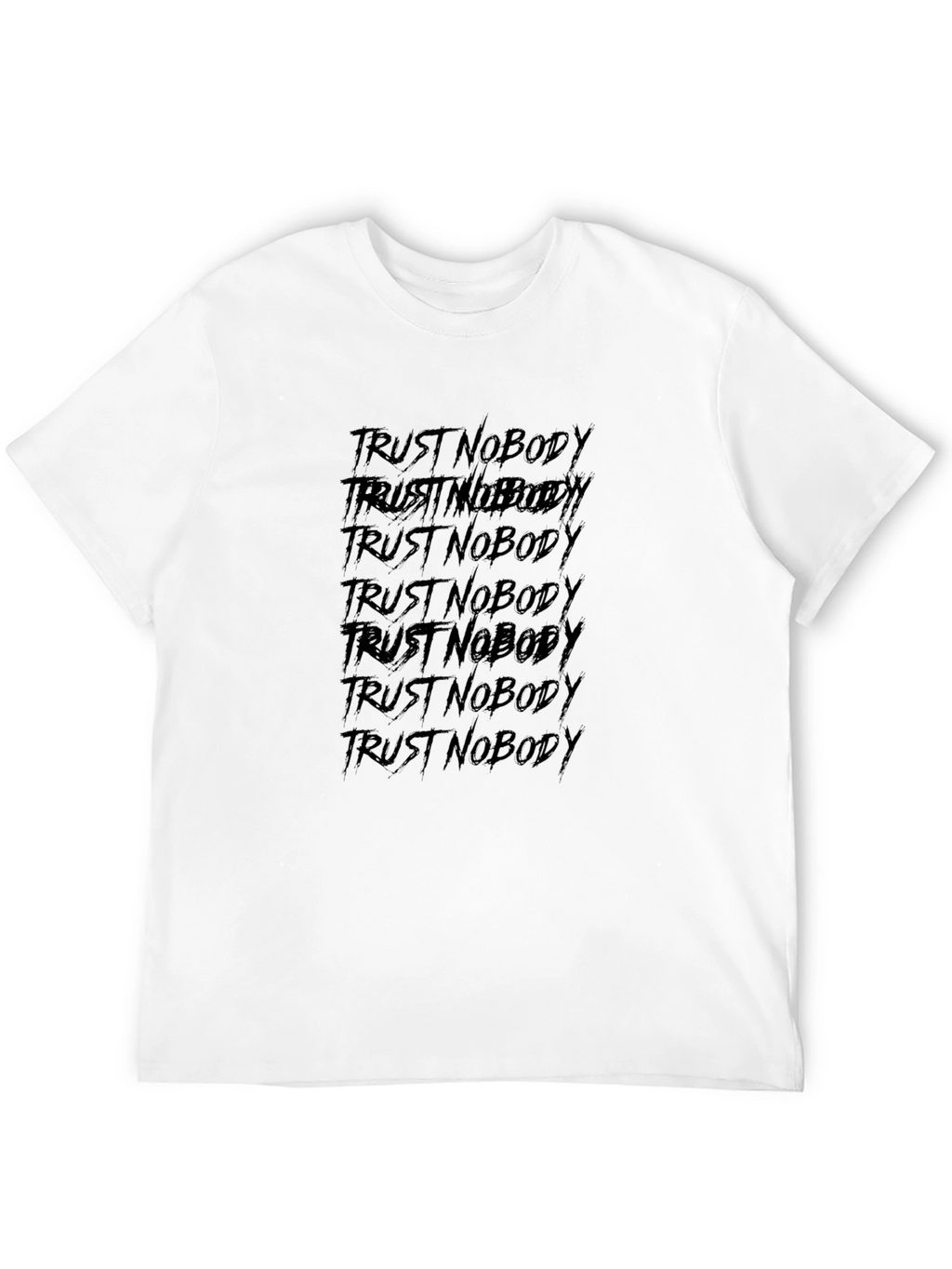 Trust Nobody Black Graphic Print T-Shirt