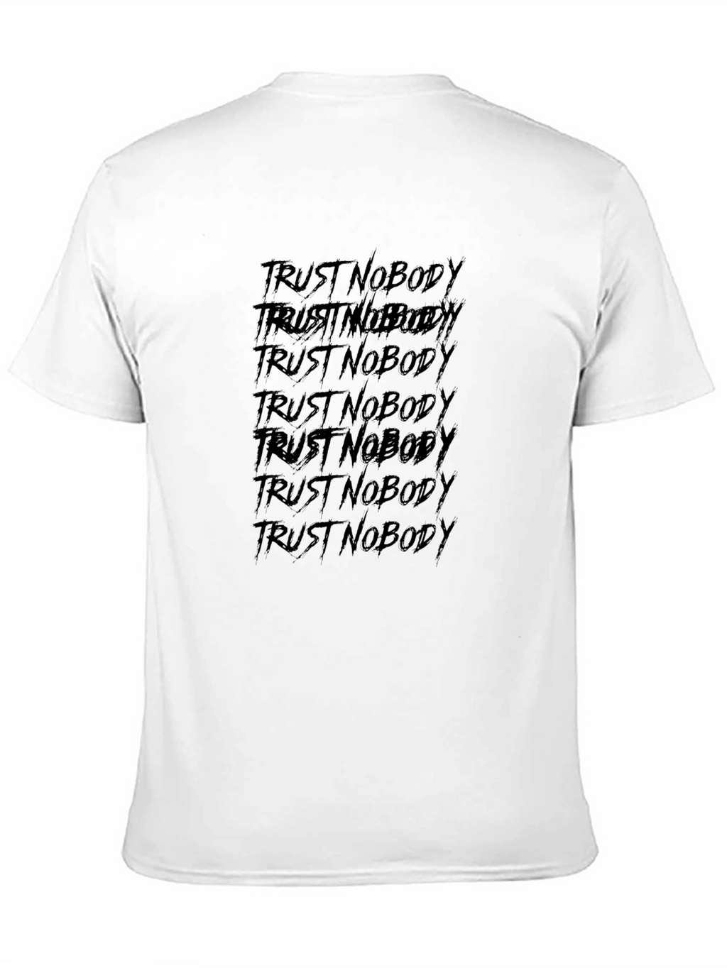 Trust Nobody Black Graphic Print T-Shirt