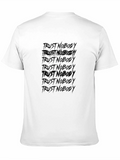 Trust Nobody Black Graphic Print T-Shirt