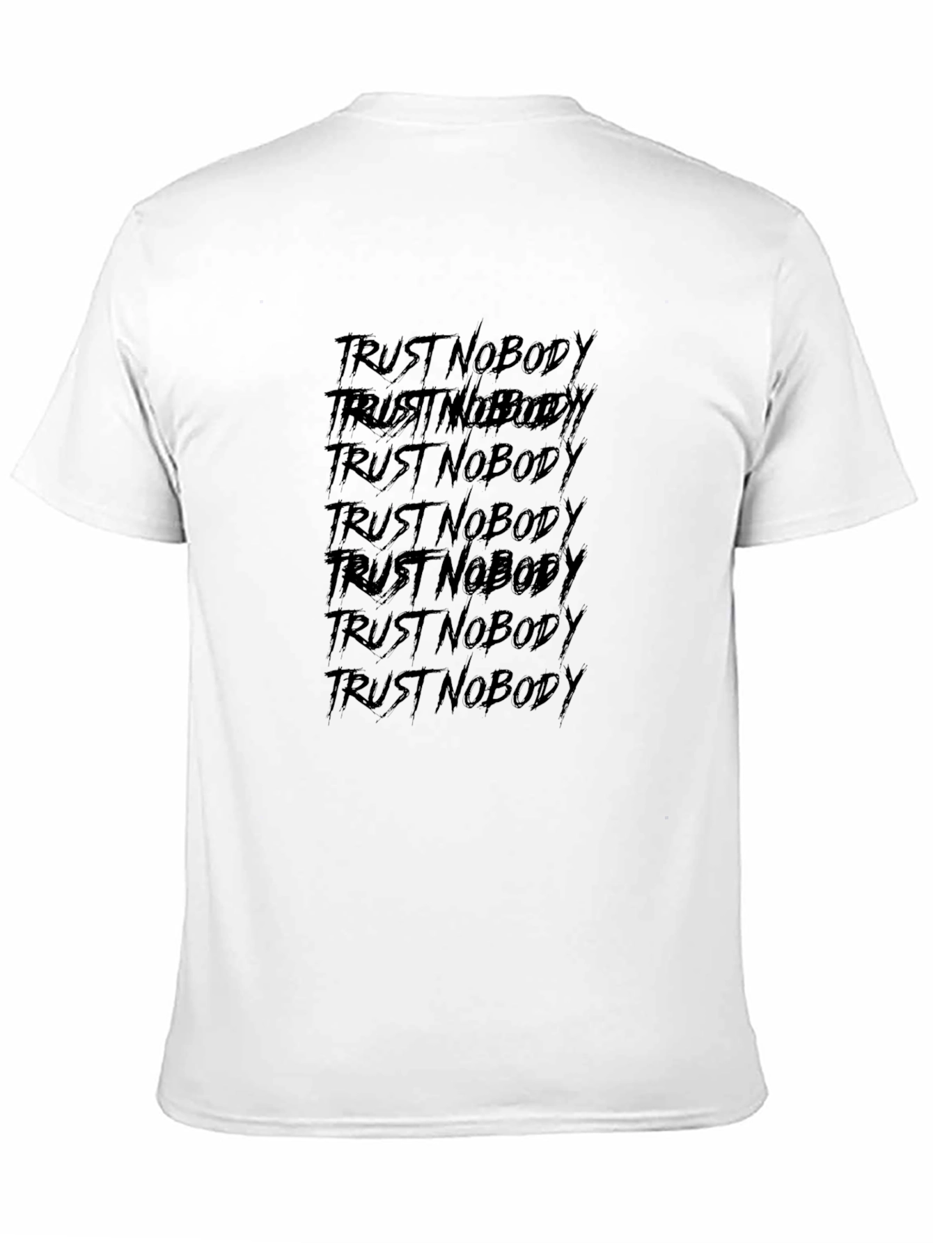 Trust Nobody Black Graphic Print T-Shirt