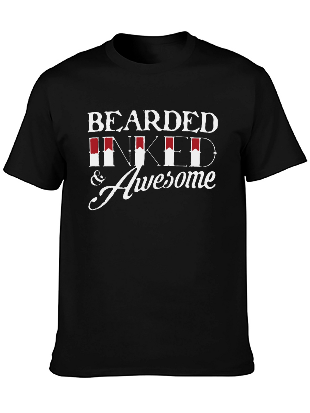 Bearded Inked & Awesome Graphic T-Shirt
