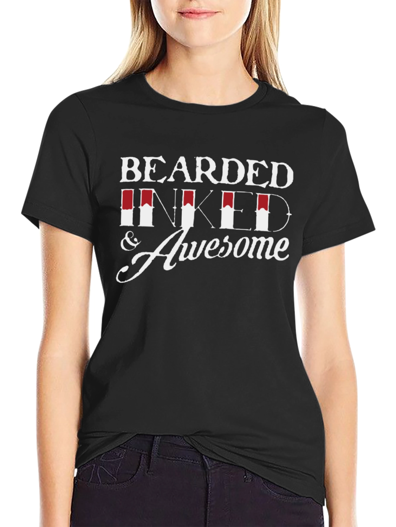 Bearded Inked & Awesome Graphic T-Shirt