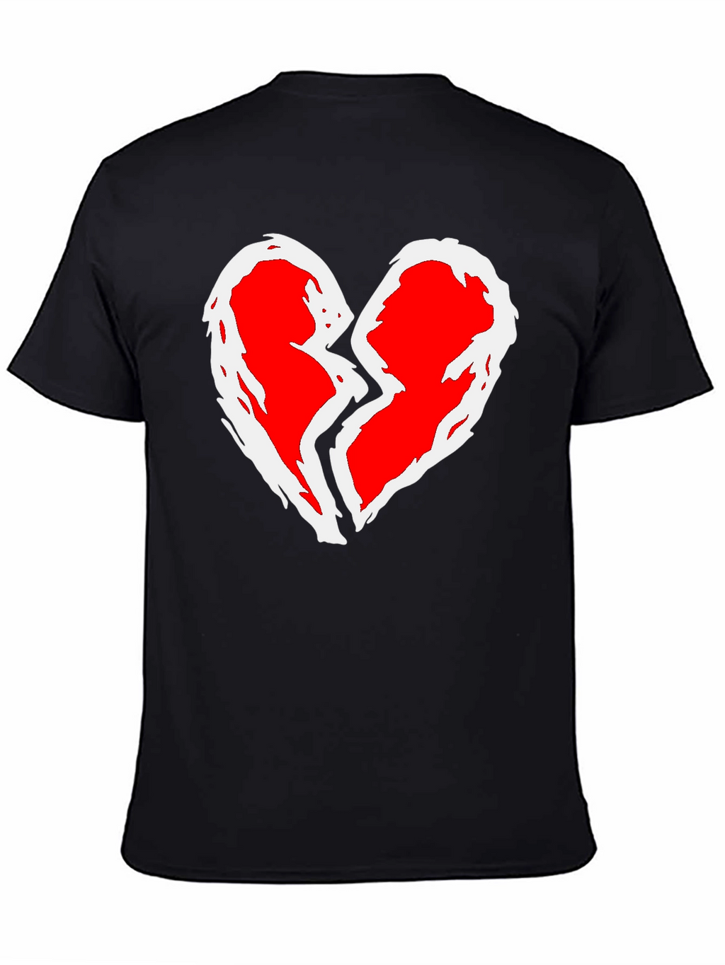 Broken Heart Graphic T-Shirt - Black Cotton Tee