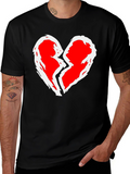 Broken Heart Graphic T-Shirt - Black Cotton Tee