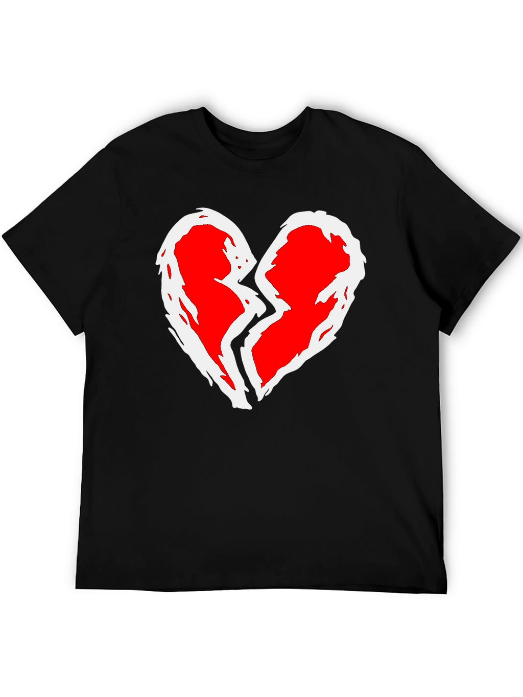 Broken Heart Graphic T-Shirt - Black Cotton Tee