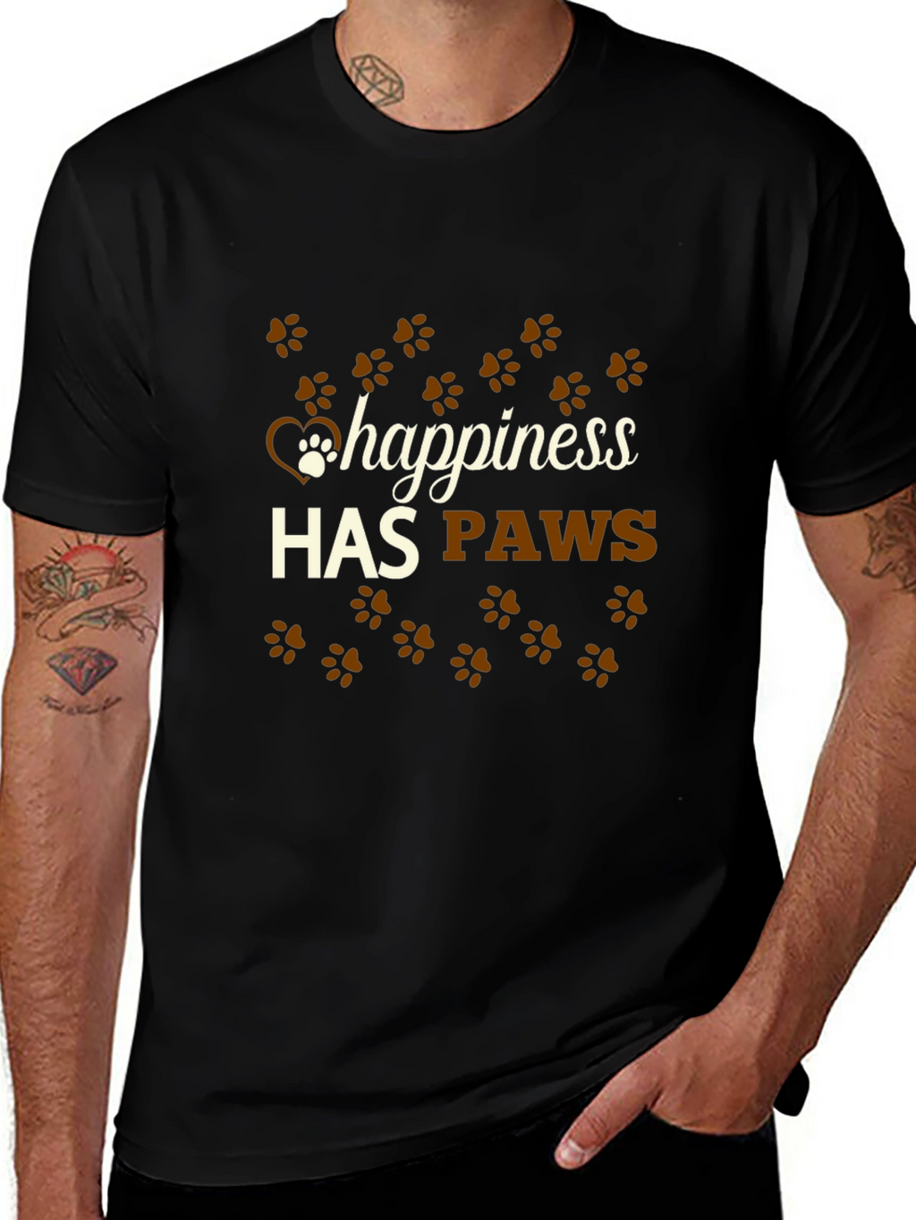 Happiness Has Paws Graphic Tee