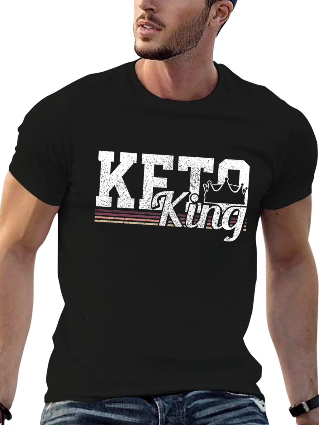 Keto King Graphic T-Shirt - Black