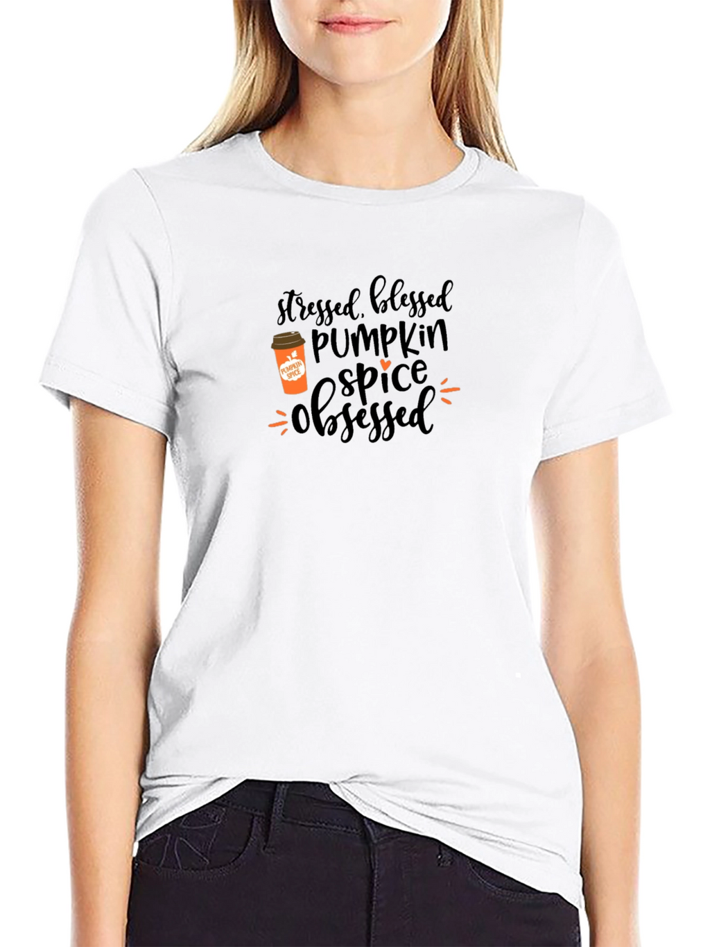 Stressed Blessed Pumpkin Spice Obsessed T-Shirt
