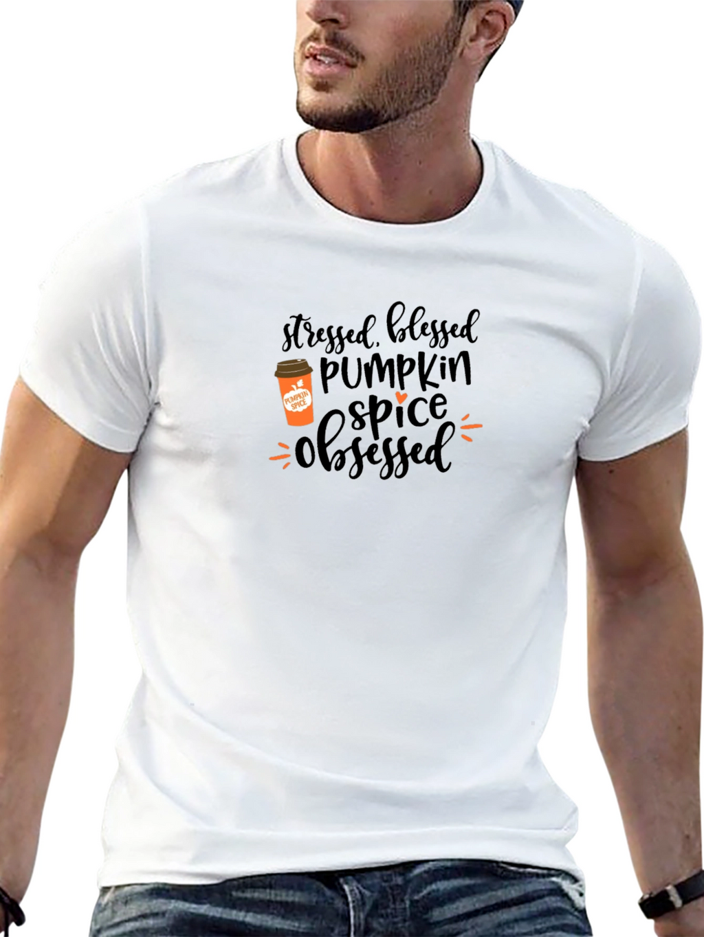 Stressed Blessed Pumpkin Spice Obsessed T-Shirt