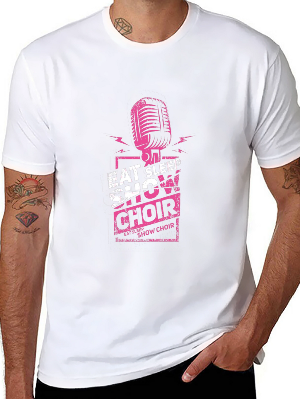 Eat Sleep Show Choir Black Graphic T-Shirt
