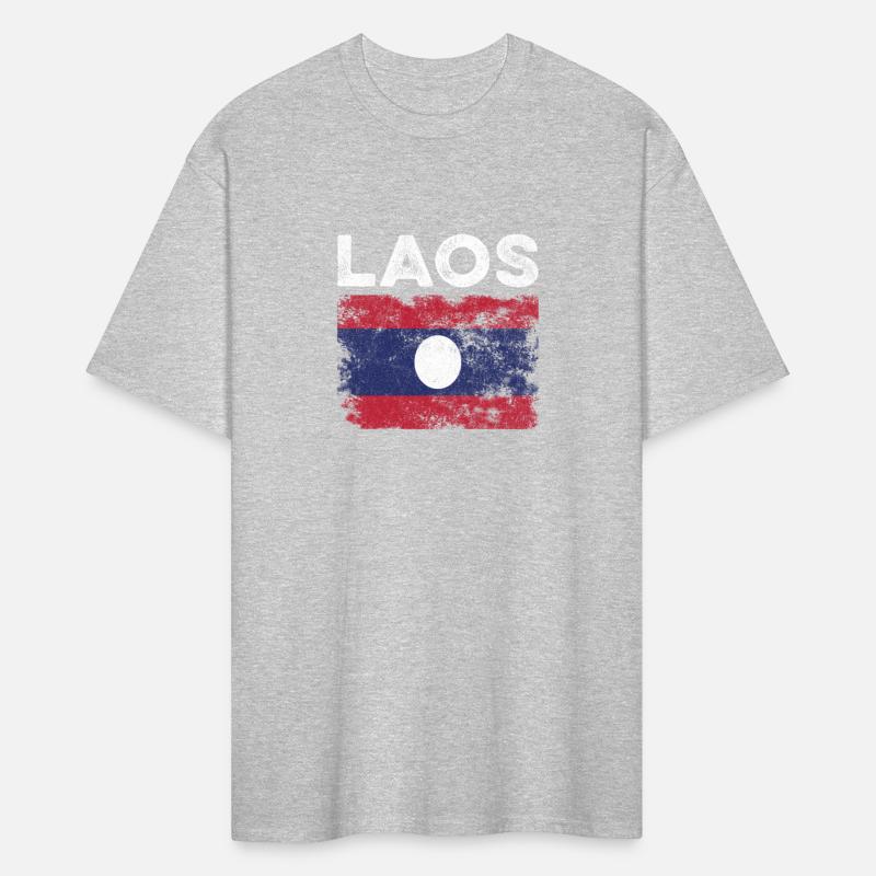 Laos Flag Distressed - Lao Flag