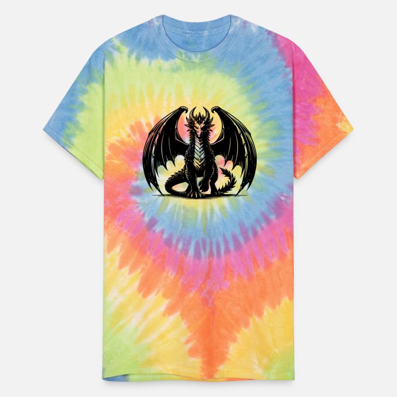 Large Proud Dragon With Wings Tattoo Style