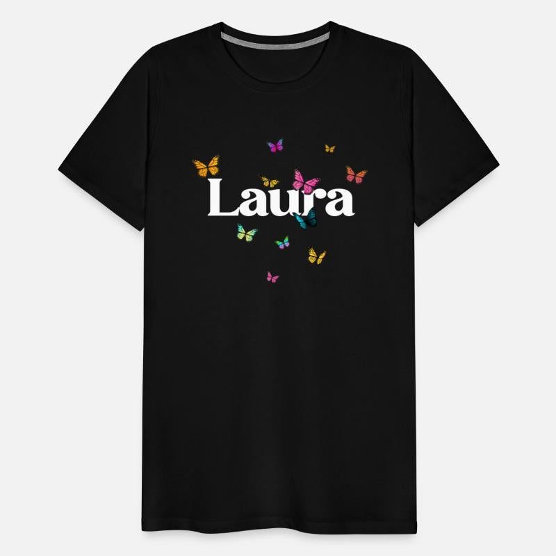 LAURA - beautiful girl name with cute butterflies