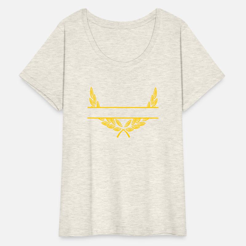 Laurel wreath name banner gold