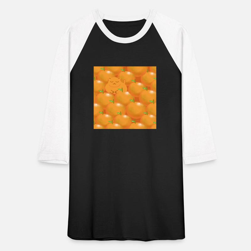 Lazy orange cat in oranges pattern