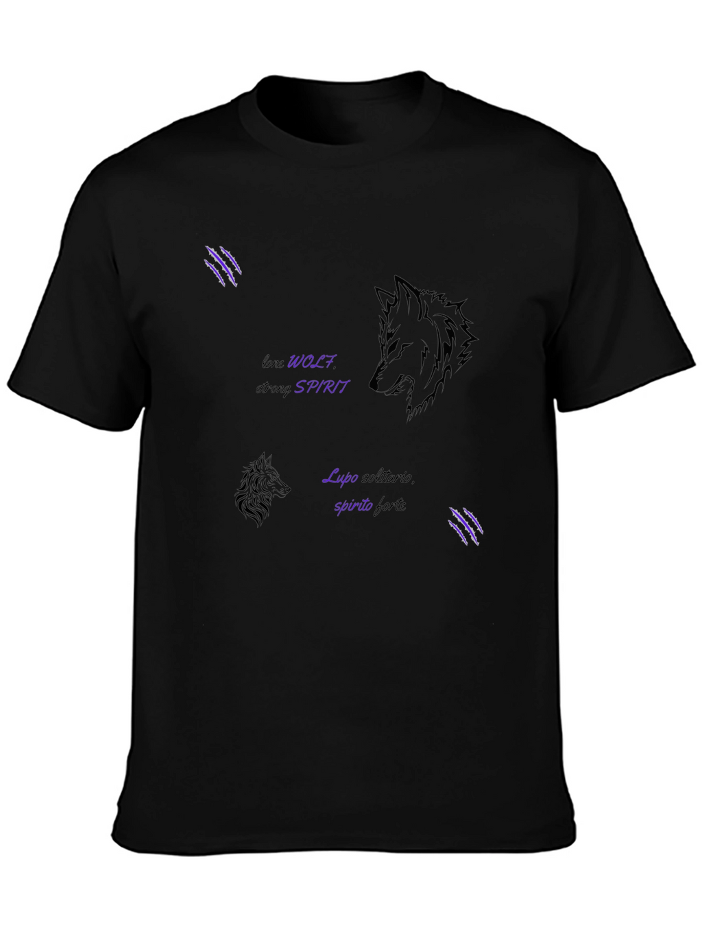 Lone Wolf Spirit Graphic Tee - Black