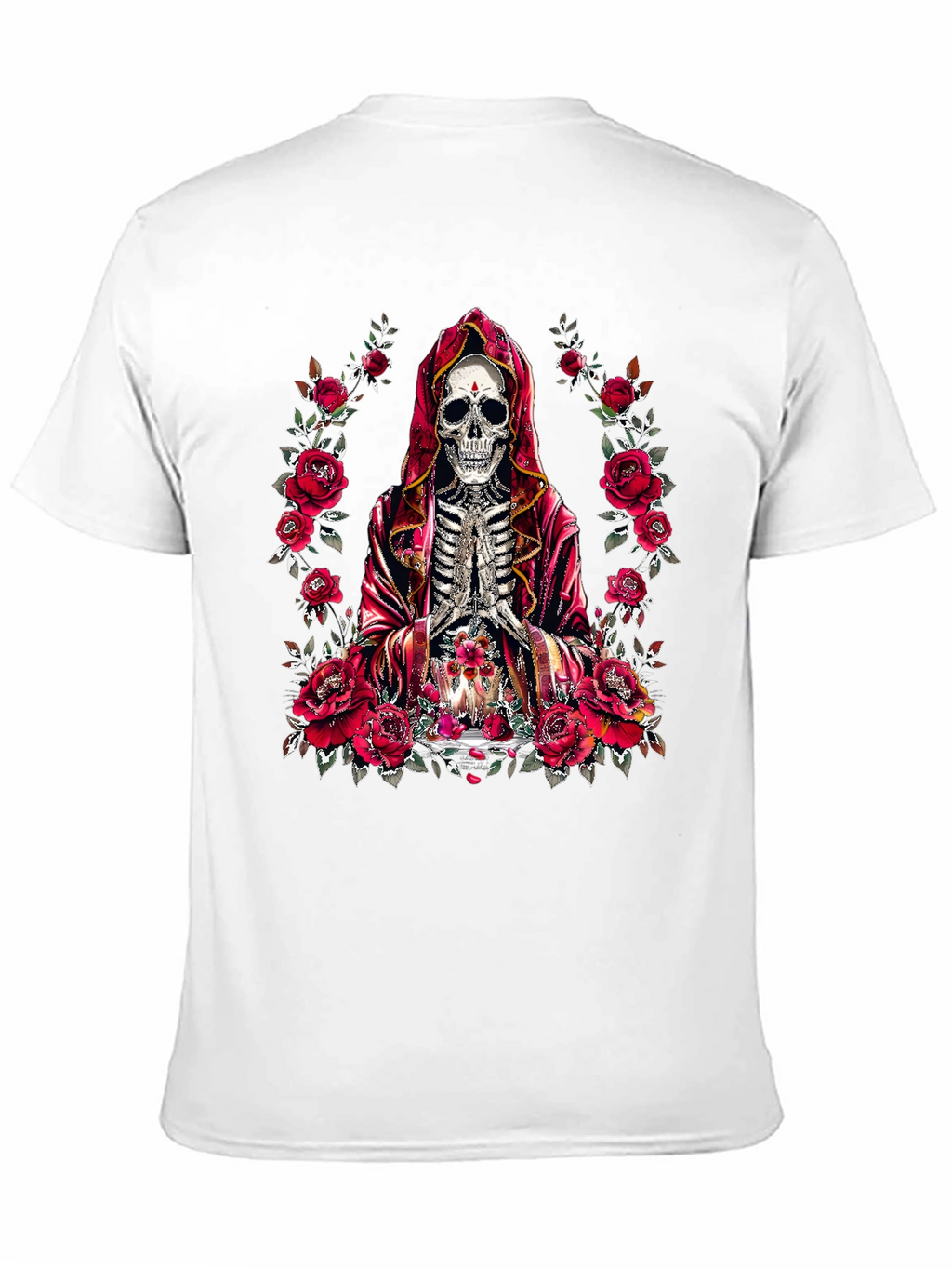 Rose & Skull Graphic T-Shirt - Gothic Style