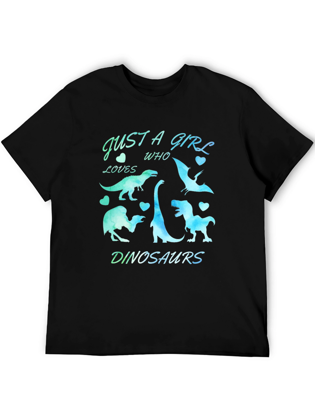 Girl Loves Dinosaurs Graphic Tee - Trendy Dinosaur Shirt