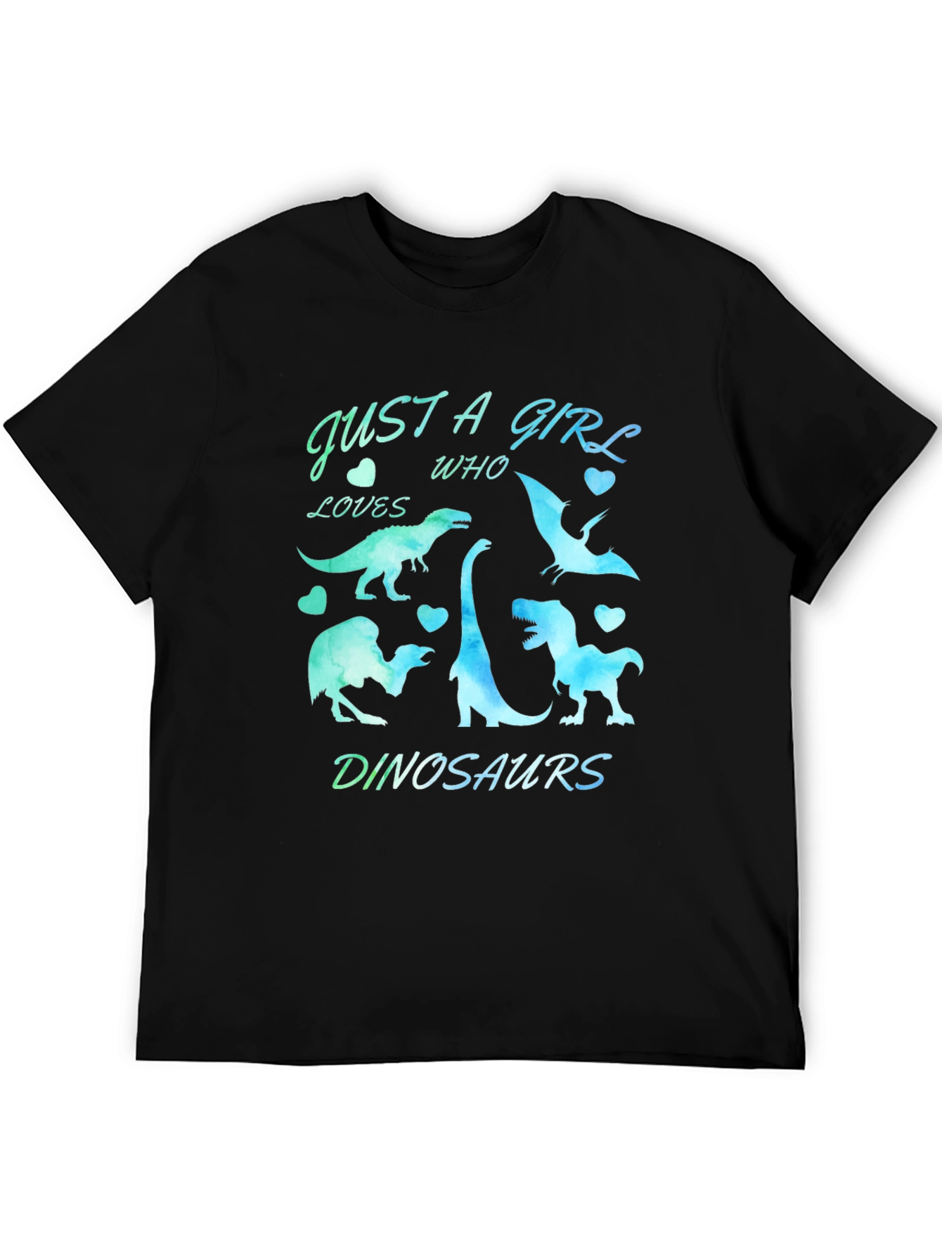 Girl Loves Dinosaurs Graphic Tee - Trendy Dinosaur Shirt