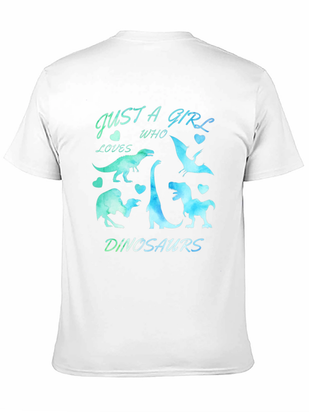 Girl Loves Dinosaurs Graphic Tee - Trendy Dinosaur Shirt