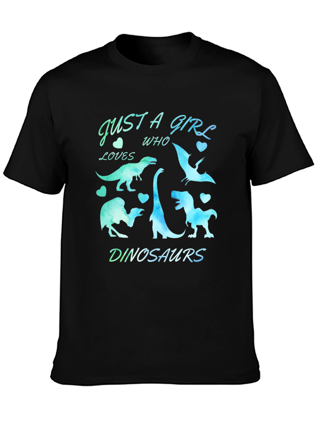 Girl Loves Dinosaurs Graphic Tee - Trendy Dinosaur Shirt
