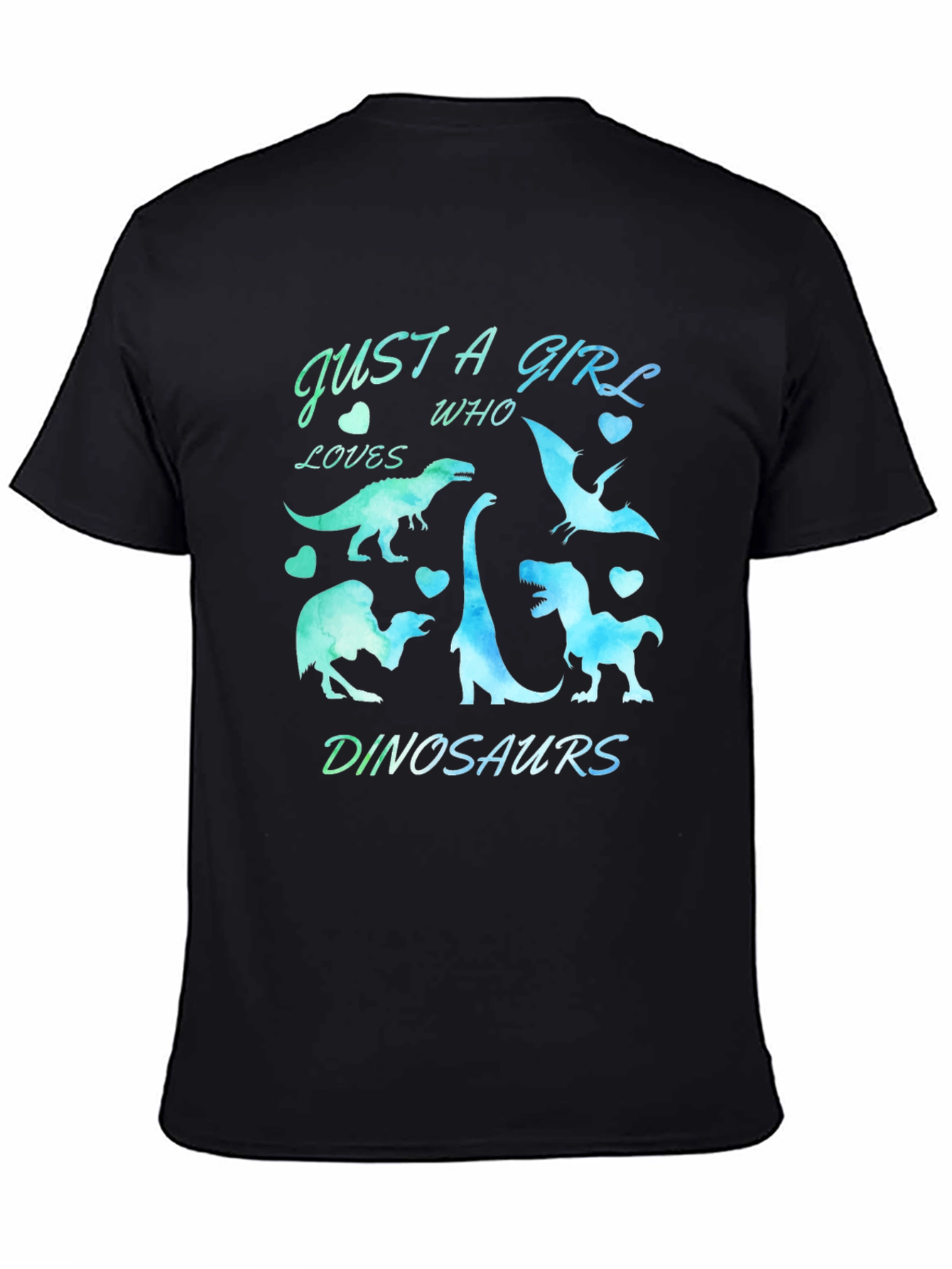 Girl Loves Dinosaurs Graphic Tee - Trendy Dinosaur Shirt
