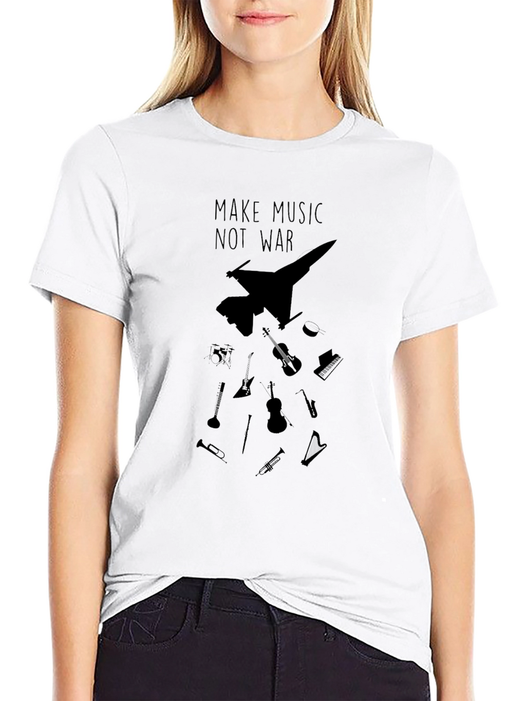 Make Music Not War Graphic T-Shirt