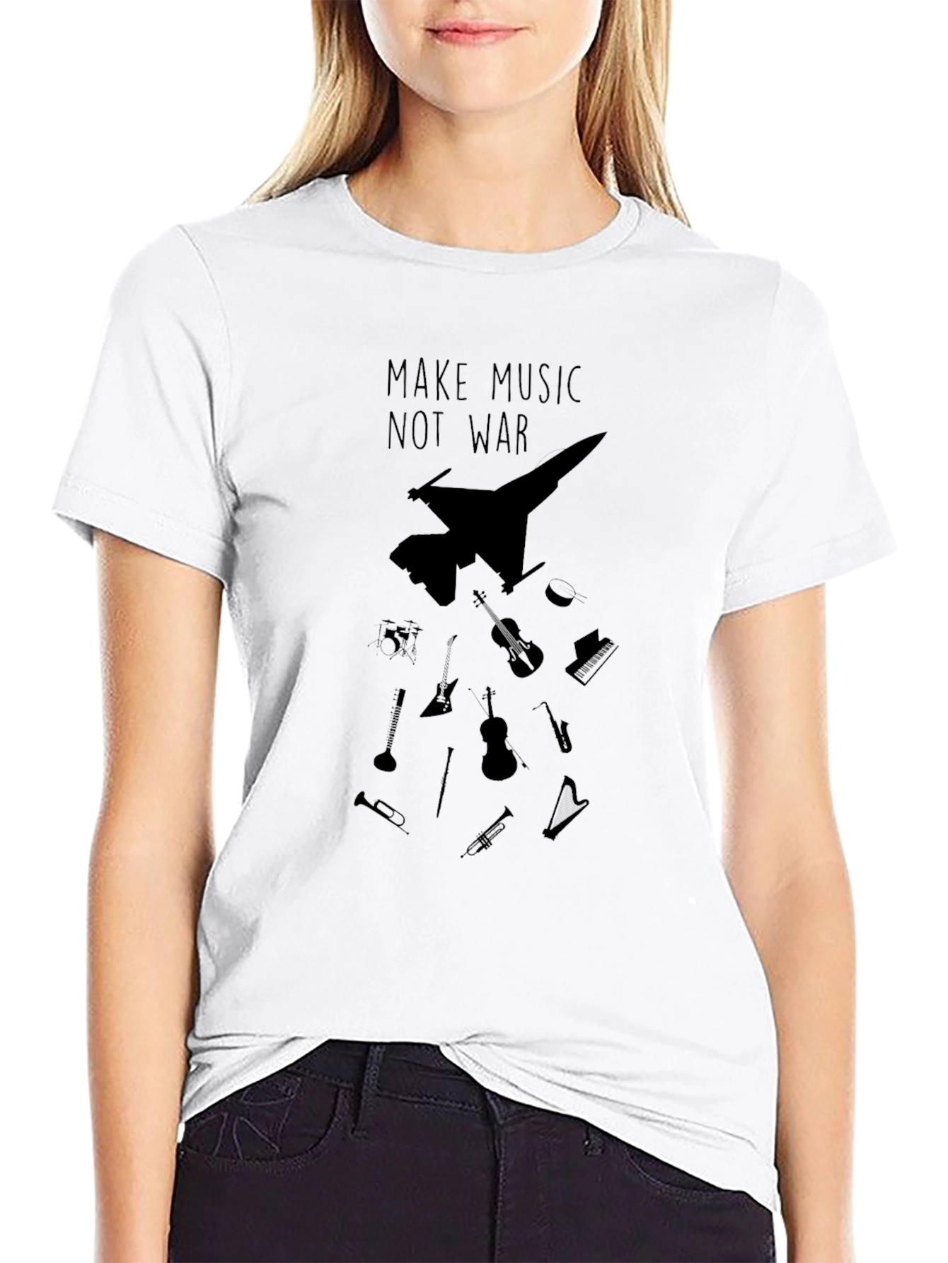 Make Music Not War Graphic T-Shirt