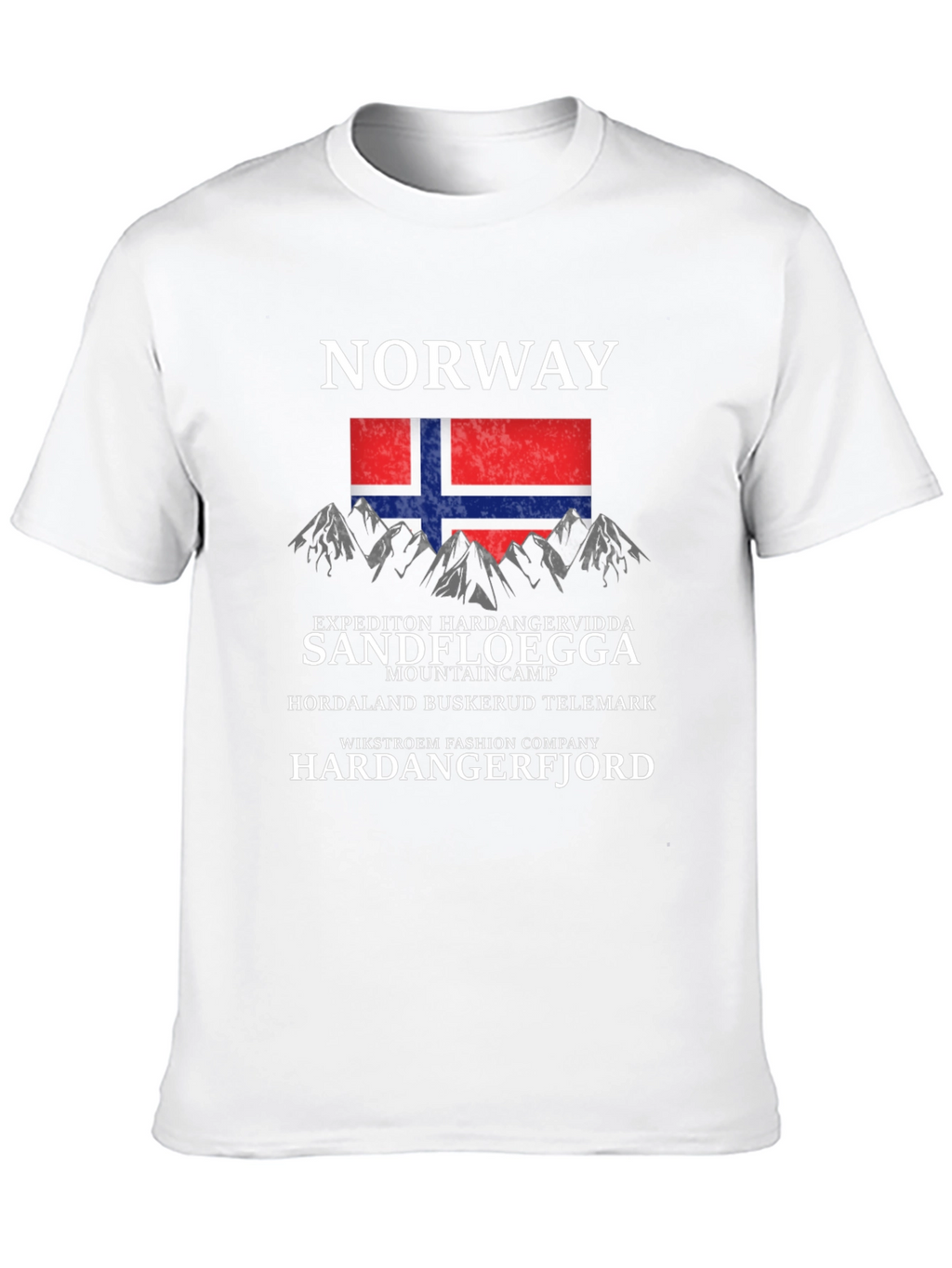 Norway Mountain Graphic Black T-Shirt