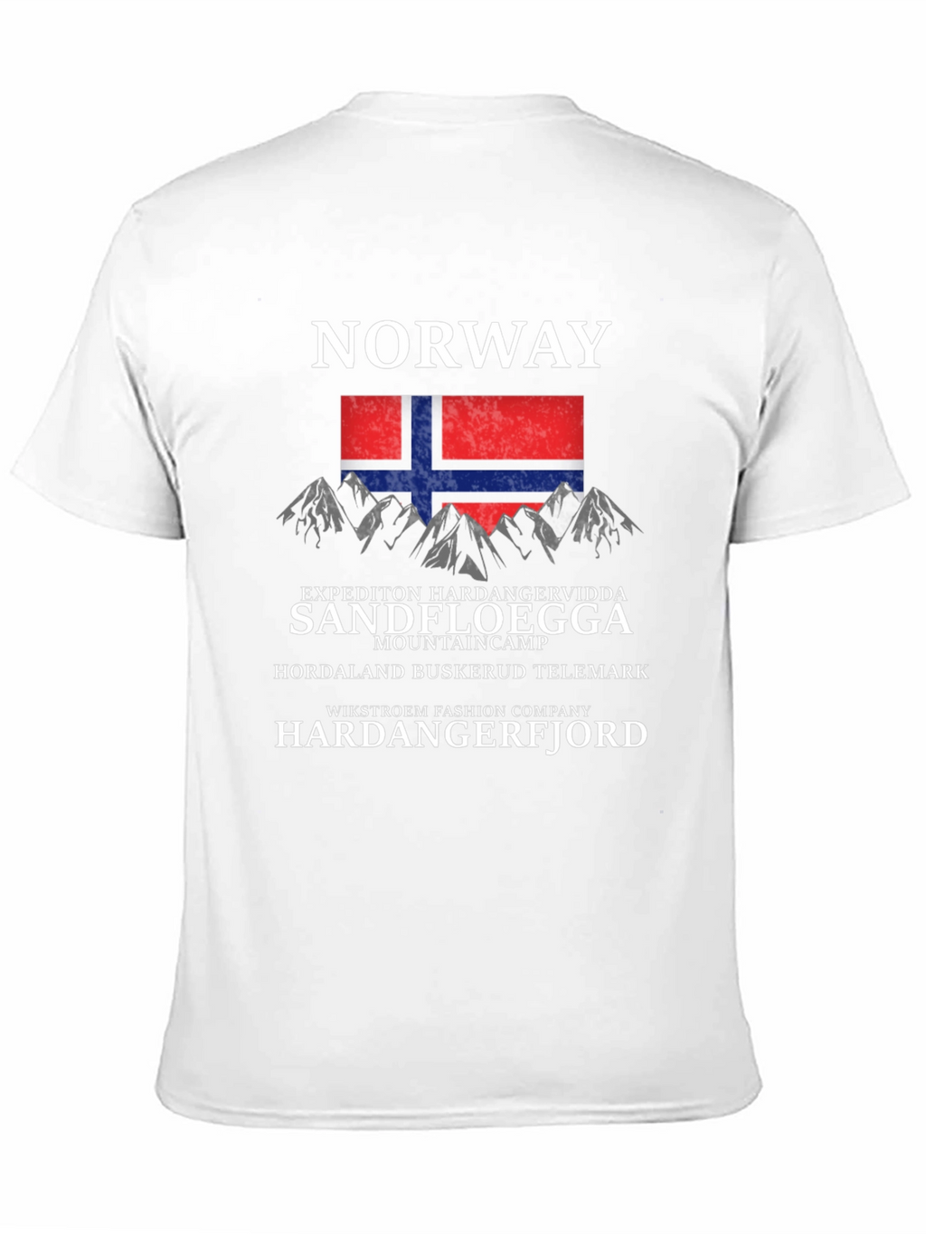Norway Mountain Graphic Black T-Shirt