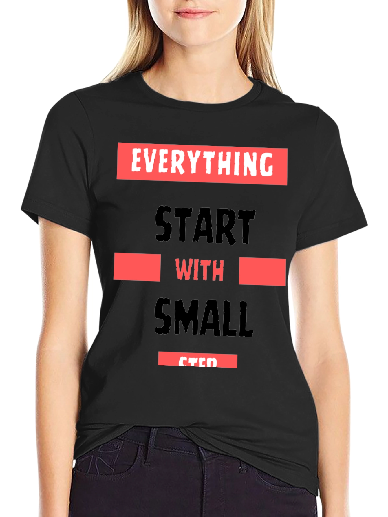 Motivational Small Steps Graphic T-Shirt
