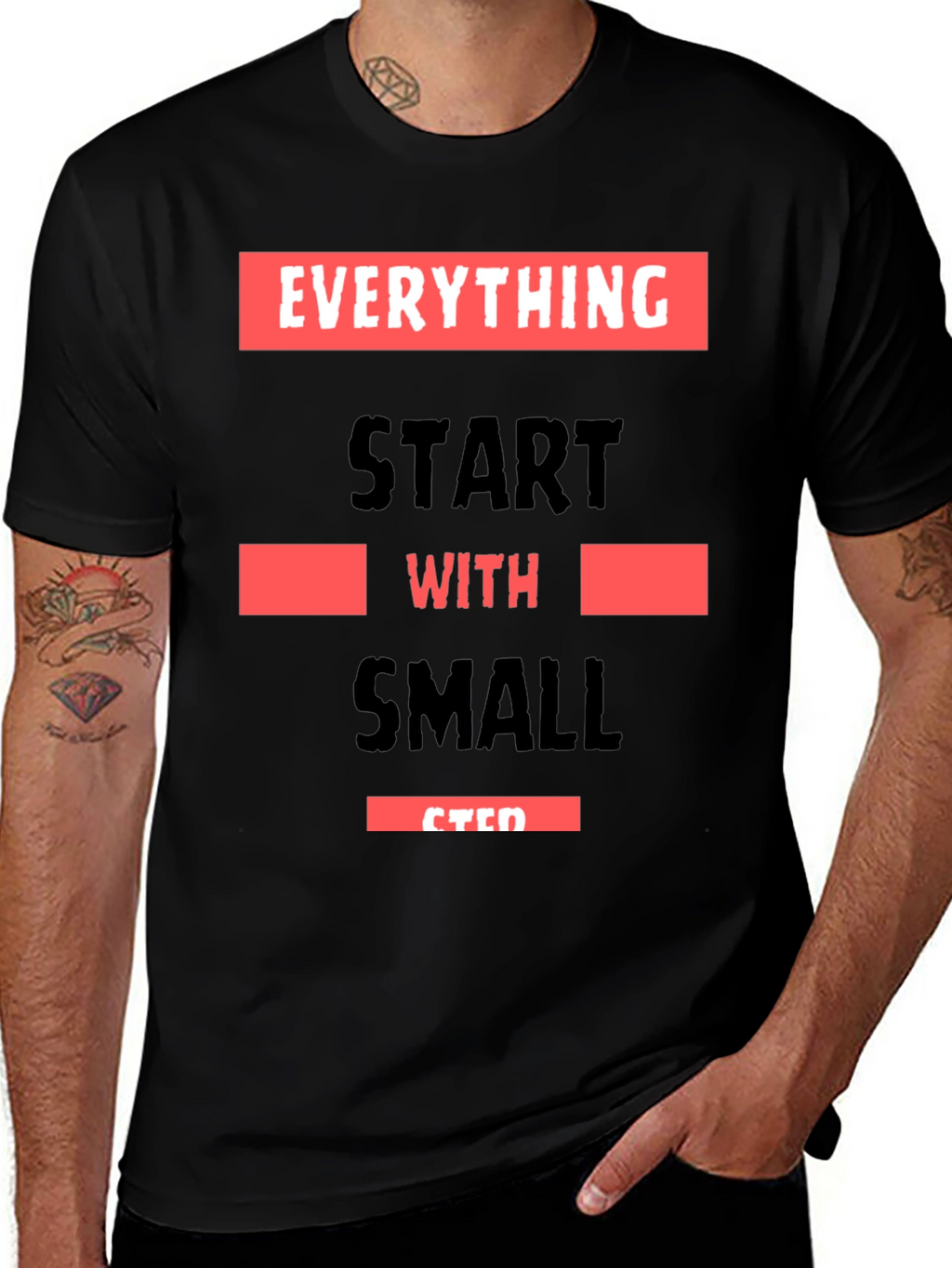 Motivational Small Steps Graphic T-Shirt