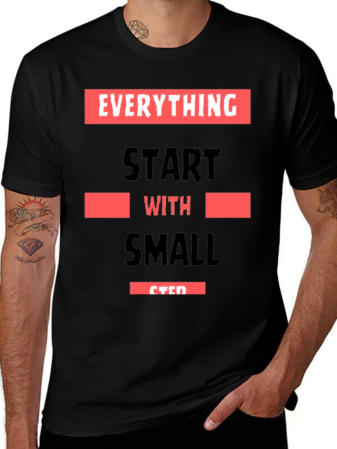 Motivational Small Steps Graphic T-Shirt