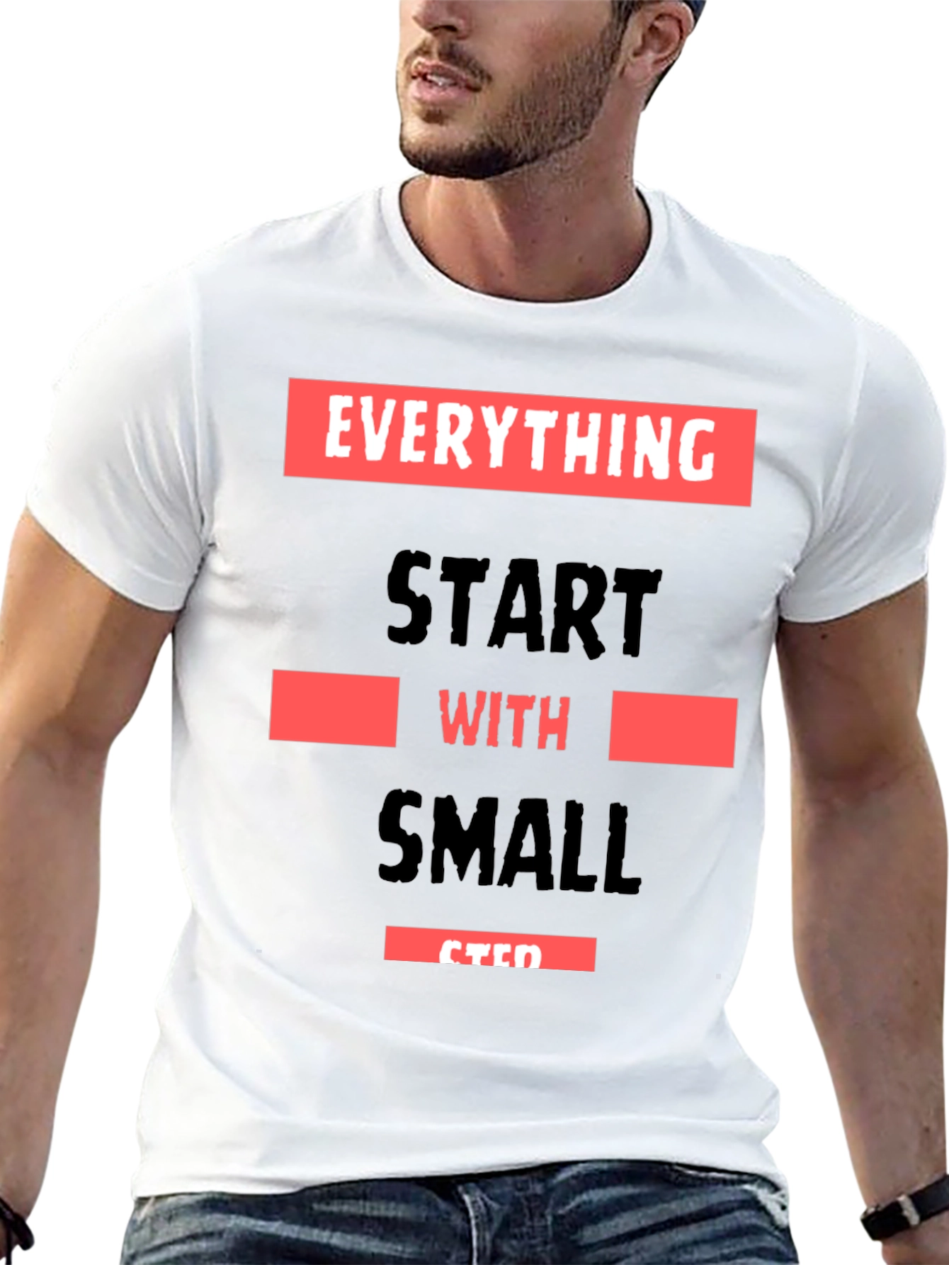Motivational Small Steps Graphic T-Shirt