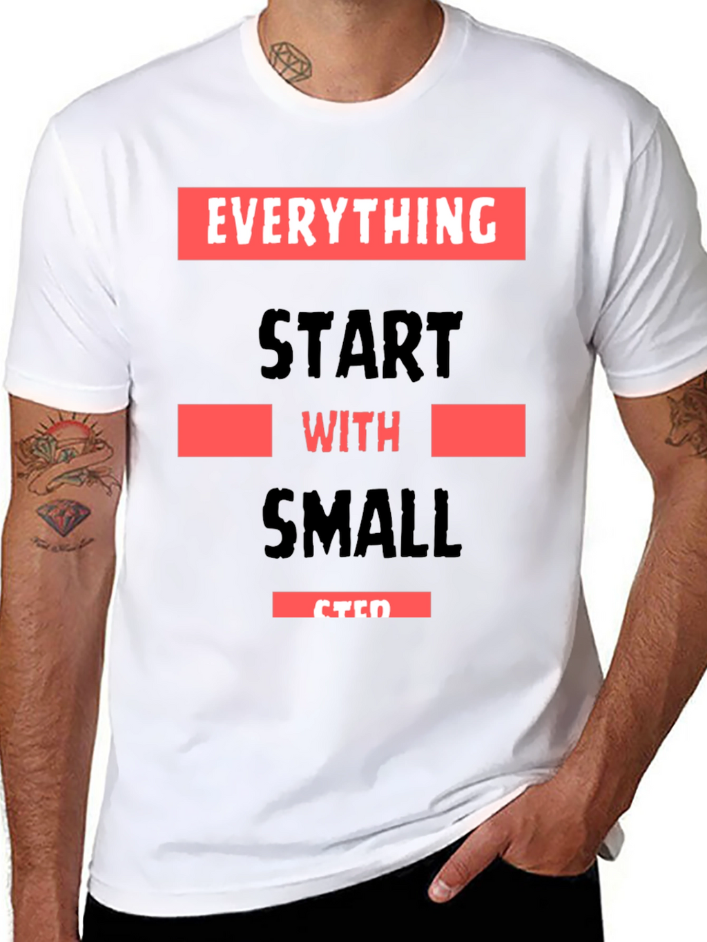 Motivational Small Steps Graphic T-Shirt