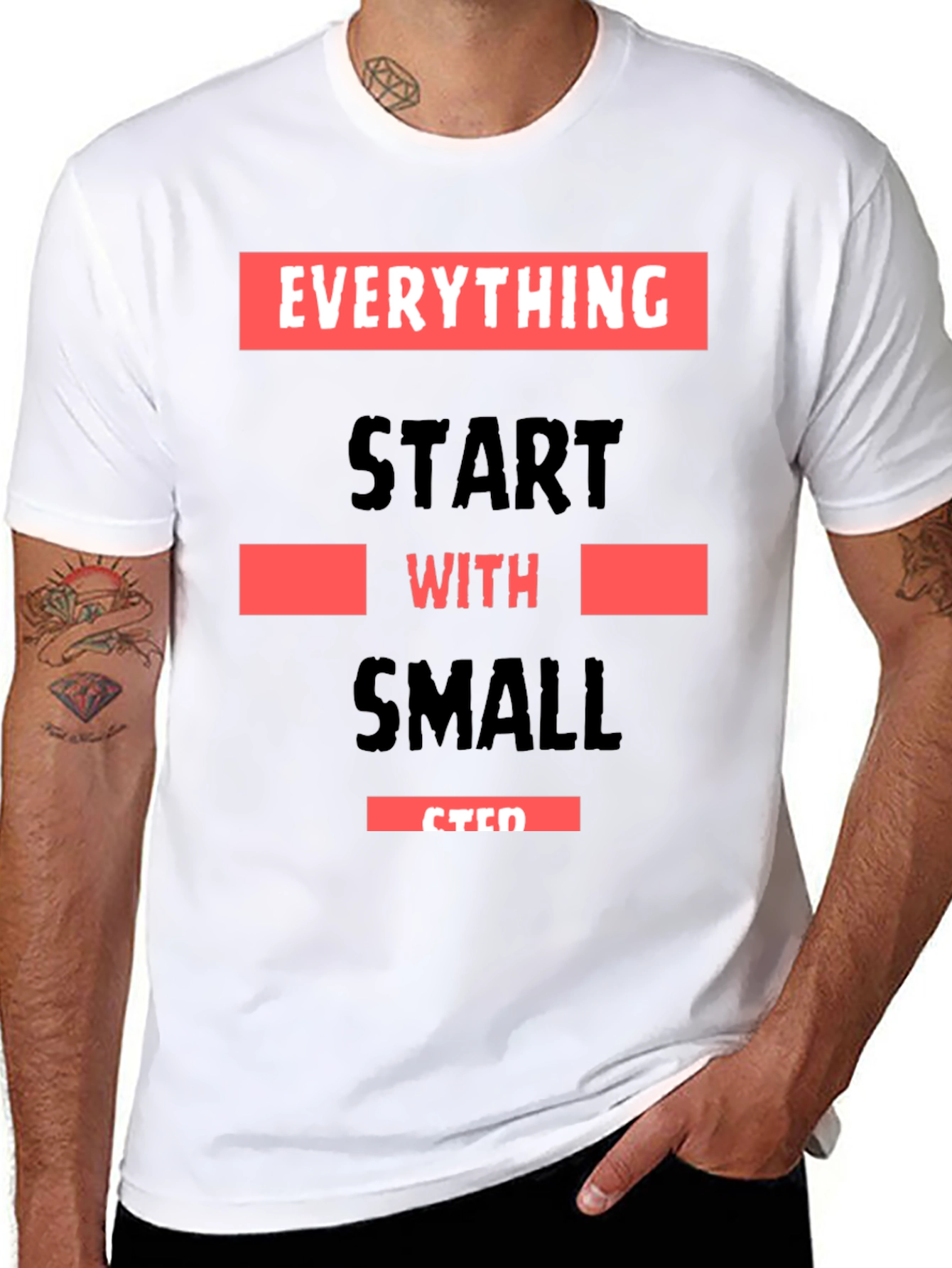 Motivational Small Steps Graphic T-Shirt