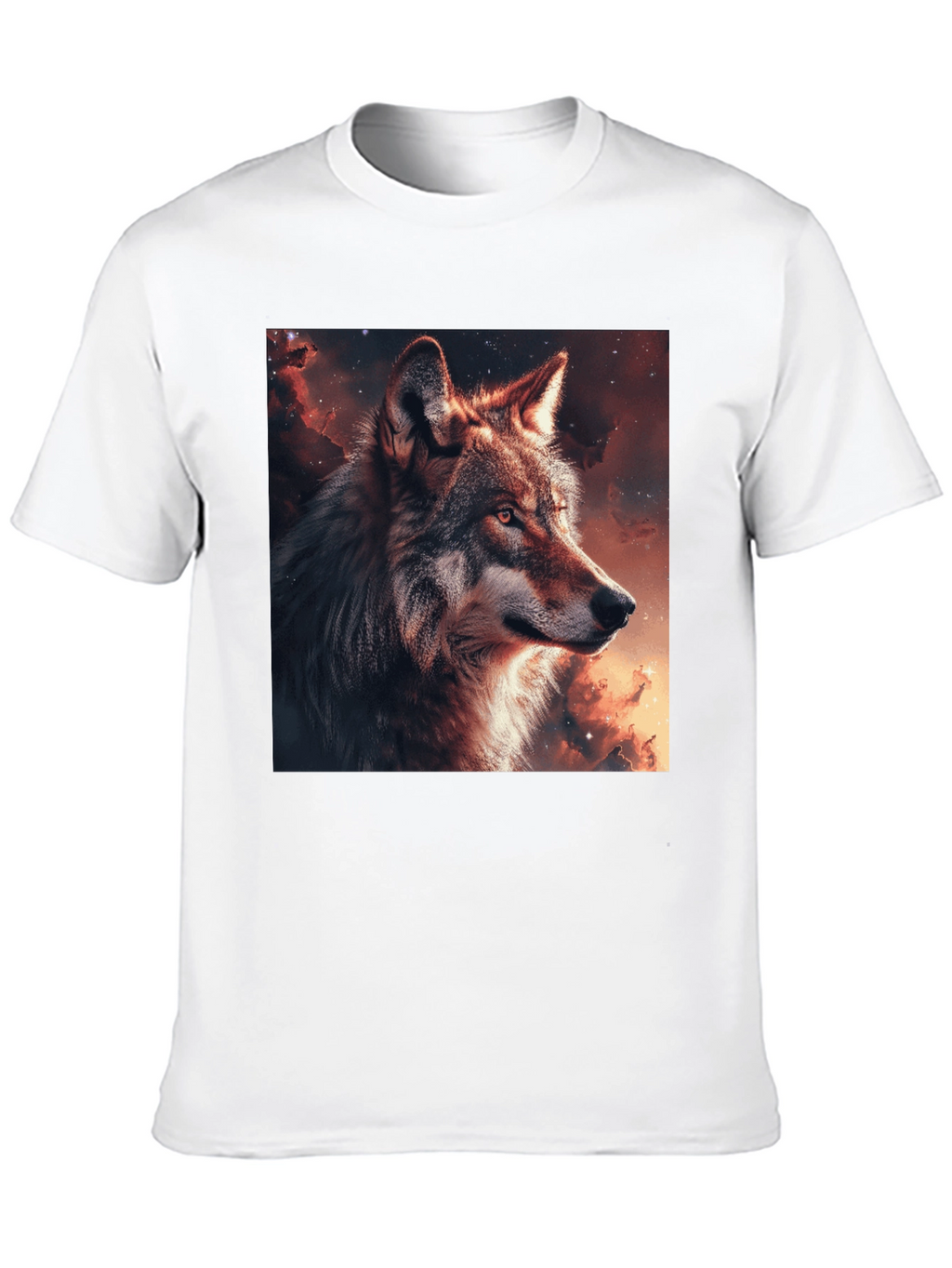 Wolf Galaxy Graphic T-Shirt - Mens Black Tee
