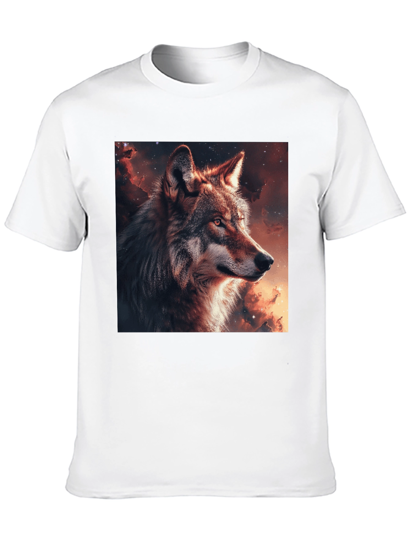 Wolf Galaxy Graphic T-Shirt - Mens Black Tee
