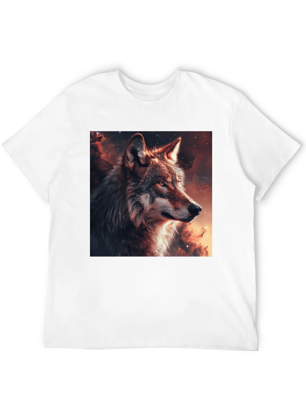 Wolf Galaxy Graphic T-Shirt - Mens Black Tee