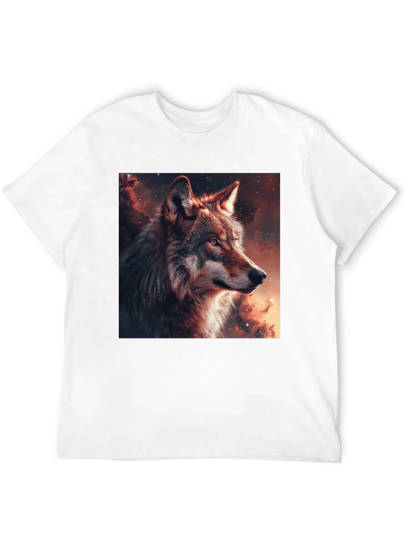 Wolf Galaxy Graphic T-Shirt - Mens Black Tee