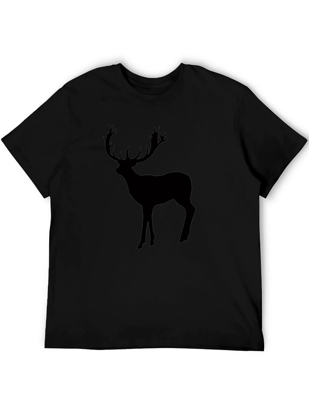 Black Deer Graphic Tee - Mens Crew Neck T-Shirt