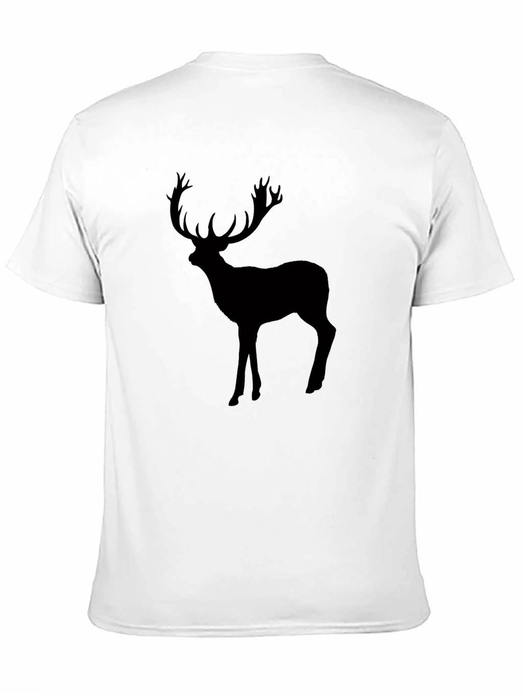 Black Deer Graphic Tee - Mens Crew Neck T-Shirt