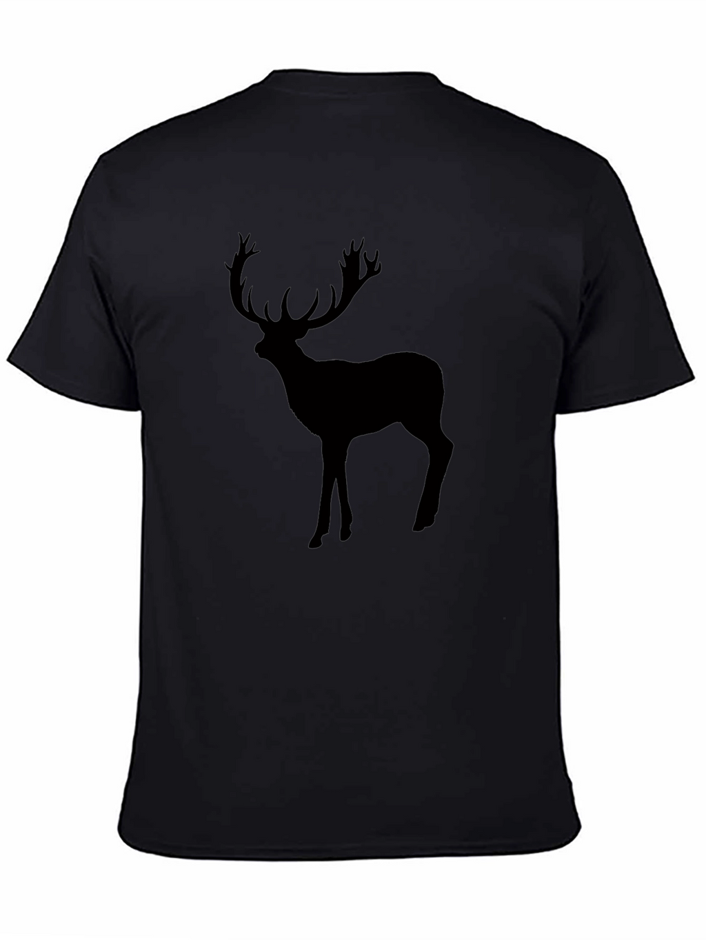 Black Deer Graphic Tee - Mens Crew Neck T-Shirt