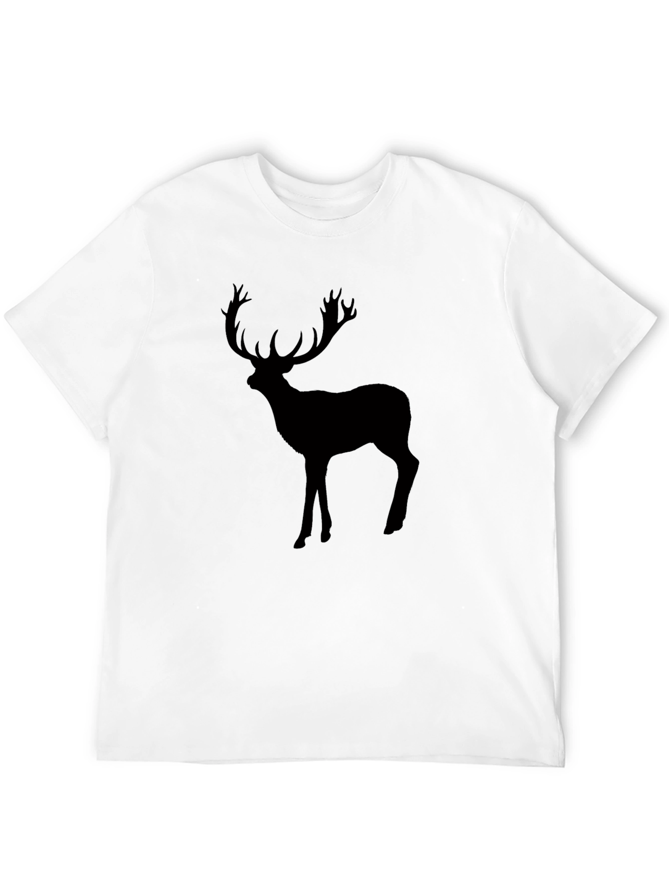 Black Deer Graphic Tee - Mens Crew Neck T-Shirt