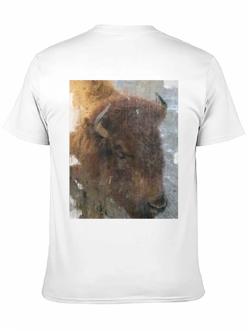 Bison Graphic Print Black T-Shirt