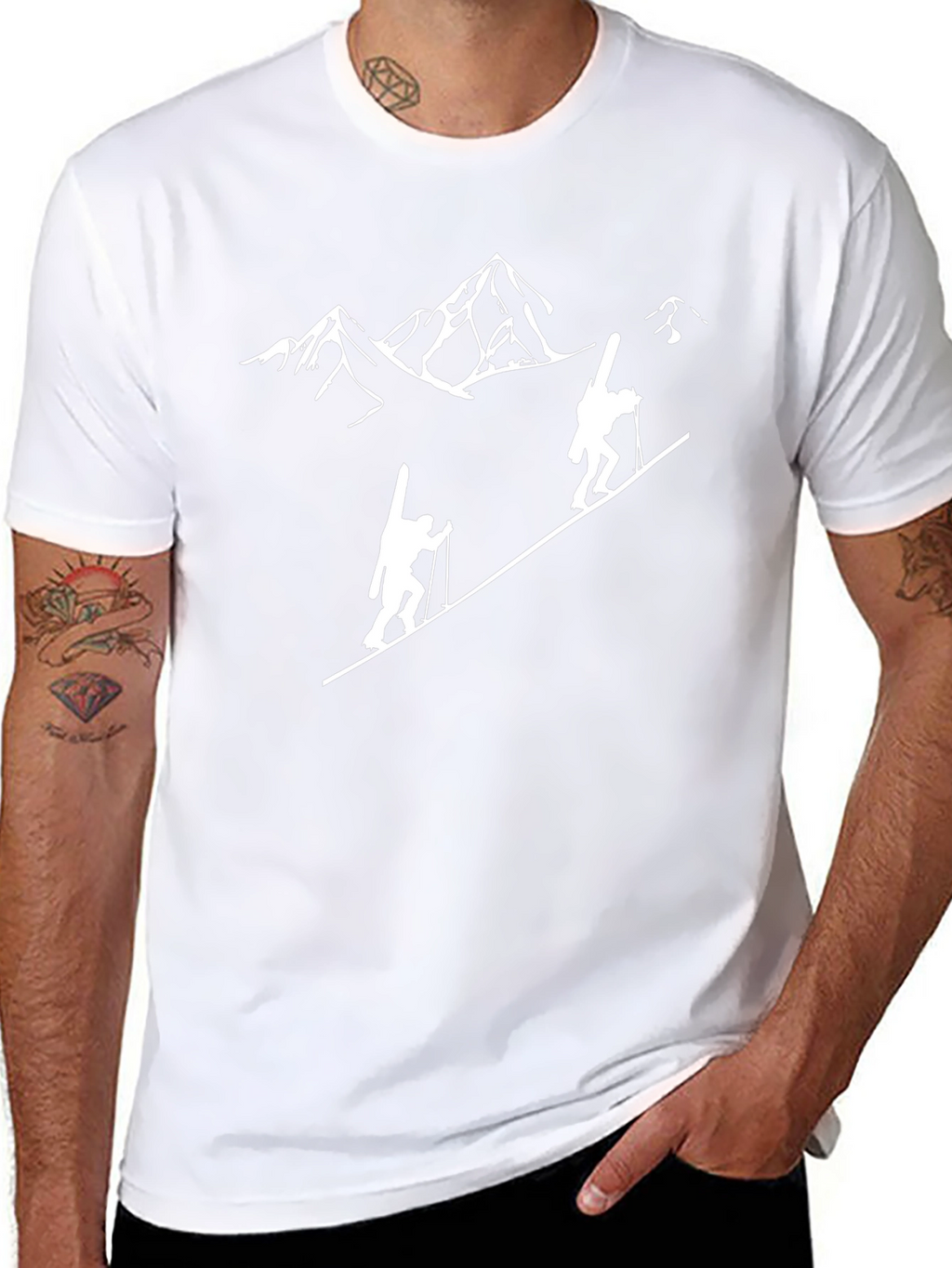 Mountain Climber Graphic Tee - Black