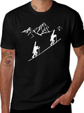 Mountain Climber Graphic Tee - Black