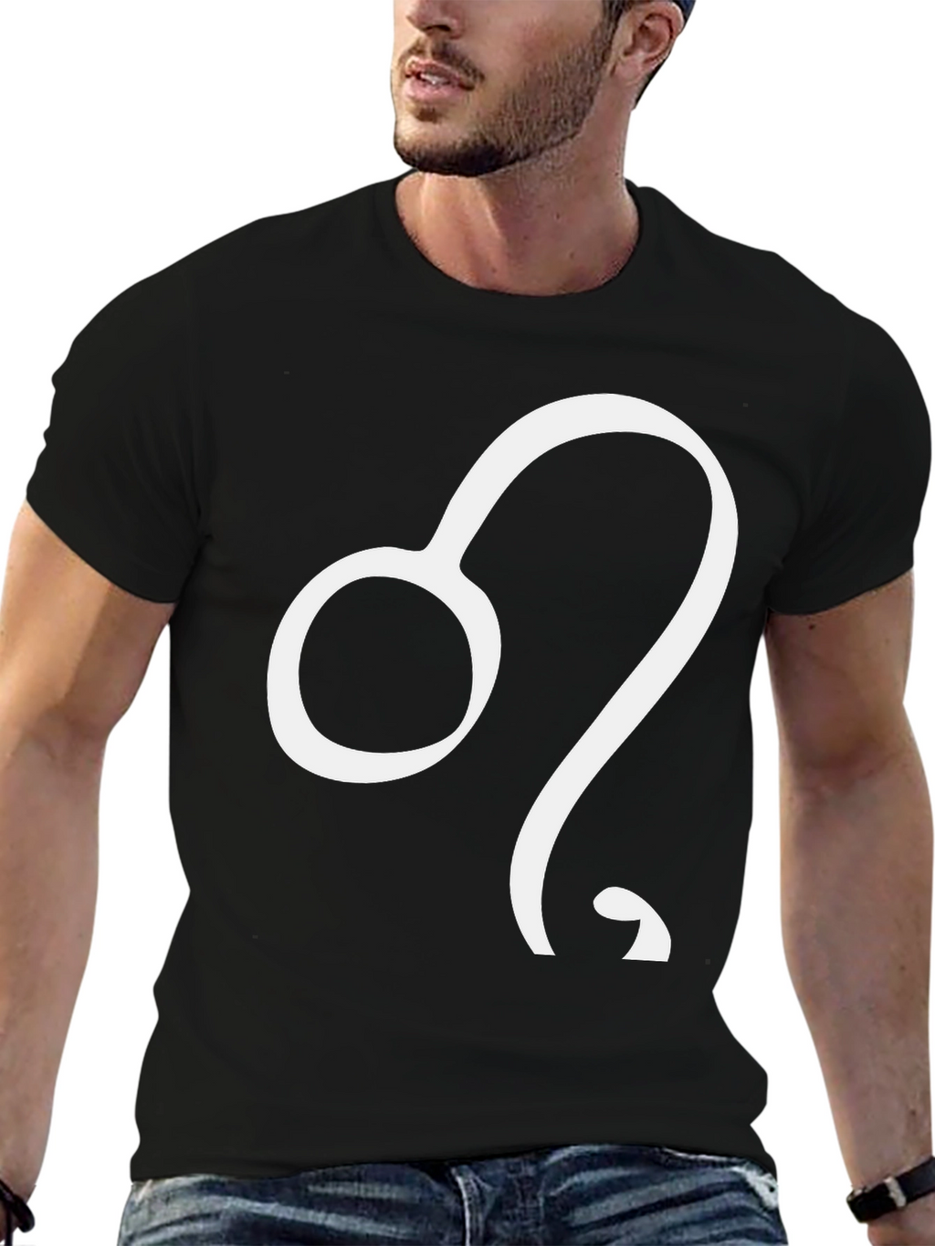 Leo Zodiac T-Shirt - Black Cotton Tee